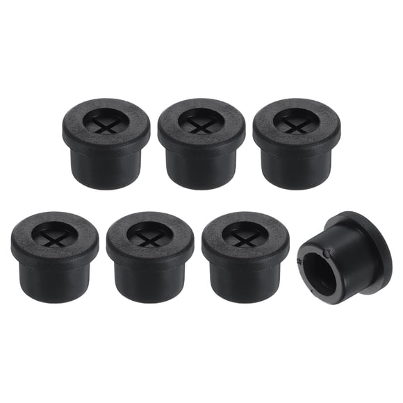 Uxcell 7 Pack Cable Cord Grommet, 1/2" Inch (12mm) Desk Grommet Flexible Rubber Grommets Wire Hole Cover Pass Through for Office Computer Desk Wire Organizer, Black