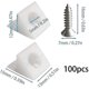 thumbnail image 2 of 100pcs Drawer Supports Drawer Bottom Sagging Repair Fix Kit Furniture Chest Mending Wedges Plastic Angle Bracket With Matching Screws-Yvan, 2 of 5