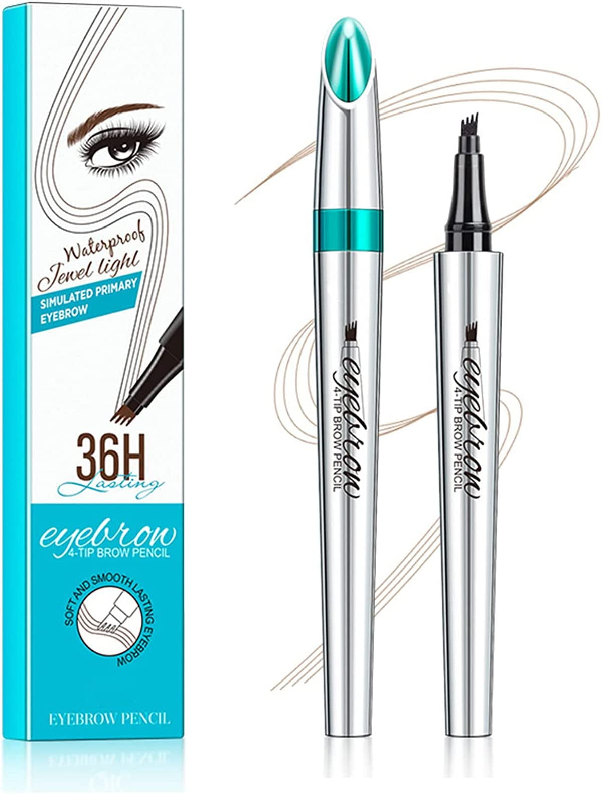 Eyebrow Pencil,Eye Makeup Eyebrow Tattoo Pen,Eyebrow Tint Pen,4 Point