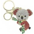 thumbnail image 1 of Cute Lovely Koala Bear Keychain Animal Diamond Crystal Rhinestone Gold Crystal, 1 of 5