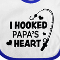 thumbnail image 4 of Inktastic I Hooked Papa's Heart with Fishing Rod Boys or Girls Baby Bib, 4 of 4