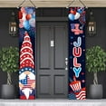 thumbnail image 4 of Patriotic Outdoor Hanging Banner Set for Independence Day Celebrations and Festive Front Yard Display with Two Large Style Decorative Flags, 4 of 6