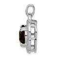 thumbnail image 2 of Sterling Silver Rhodium-plated Smoky Quartz Pendant QP2930SQ, 2 of 4