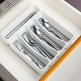 thumbnail image 6 of Vikakiooze 2023 Home Storage and Organization Classic Mini Silverware Tray 5-Compartments Kitchen Organizer BPA-Free, 6 of 9