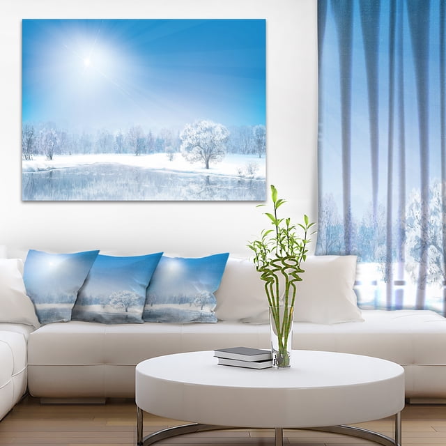 Glowing Winter Sun - Landscape Photography Canvas Art Print