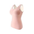 thumbnail image 1 of Minnieouse Ropa interior térmica de invierno frío para mujer, Top transpirable de mantenimiento del calor, chaleco básico de poliéster adelgazante, Ropa interior Rosado SG Minnieouse AP013622-10, 1 of 6
