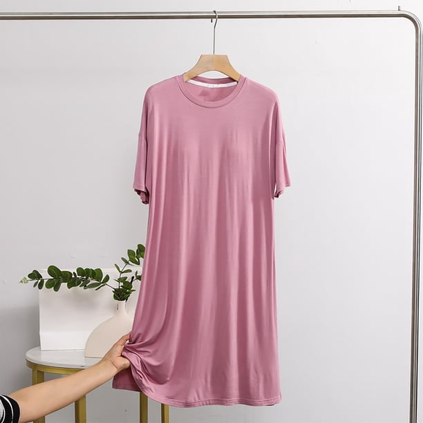 Camisón largo de color liso para mujer, con tirantes y almohadones en el pecho, copa fija integrada, vestido de pijama largo