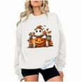 thumbnail image 5 of Sakmal Sweatshirts for Women Halloween Cute White Graphic Sweatshirts Soft Fall Clothes 2025, 5 of 5