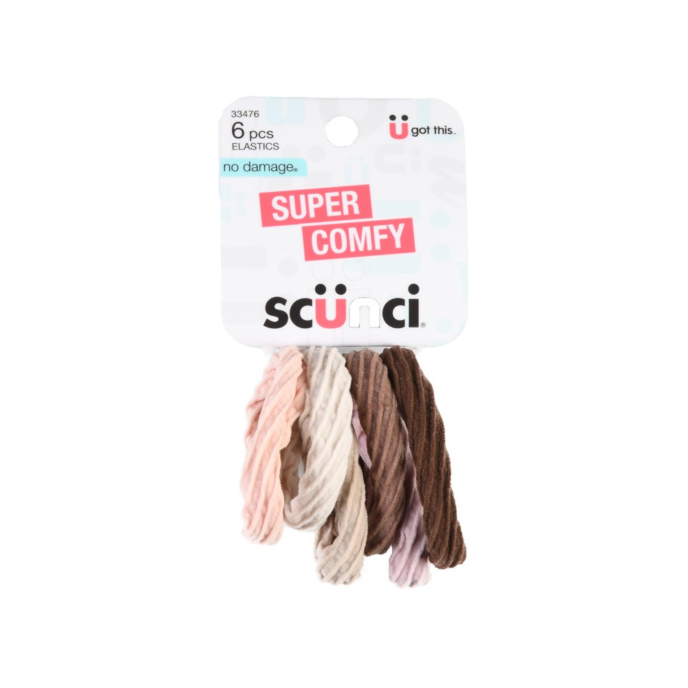 Conair Conair Scunci Hosiery Elastic Scrunchies, 6 Pack