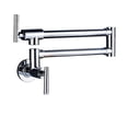 thumbnail image 1 of Pot Filler Double Joint Spout Folding Stretchable Swing Arm Wall Brass Kitchen Faucet Single Hole Two Handle Kitchen Sink Tap ,High Water Flow Rate, 1 of 6