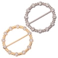 thumbnail image 2 of Shisuyan 2Pcs Beautiful Scarf Ring Clips Fashion Scarf Ring Buckles Clothes Corner Button, 2 of 8