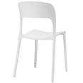 thumbnail image 4 of Modern Contemporary Urban Design Outdoor Kitchen Room Dining Chair Set ( Set of Two), White, Plastic, 4 of 4