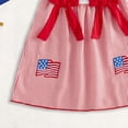 thumbnail image 5 of KPOPLK 4th of July Toddler Girl Dress Baby Red White Blue Dress Little Girl Fourth of July Outfit American Flag Clothes(12-18 Months,Red), 5 of 6