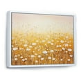 thumbnail image 2 of Designart "Fields Ablaze With Golden Harvest III" Flower Floater Framed Wall Art Living Room, 2 of 5