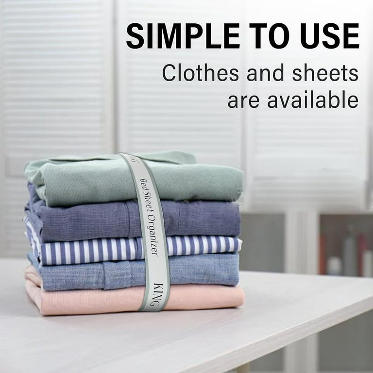 Sheet Keepers set of 2bed Sheet Organizers/sheet Bands/sheet Straps/straps  for Linen/ Closet Organization 