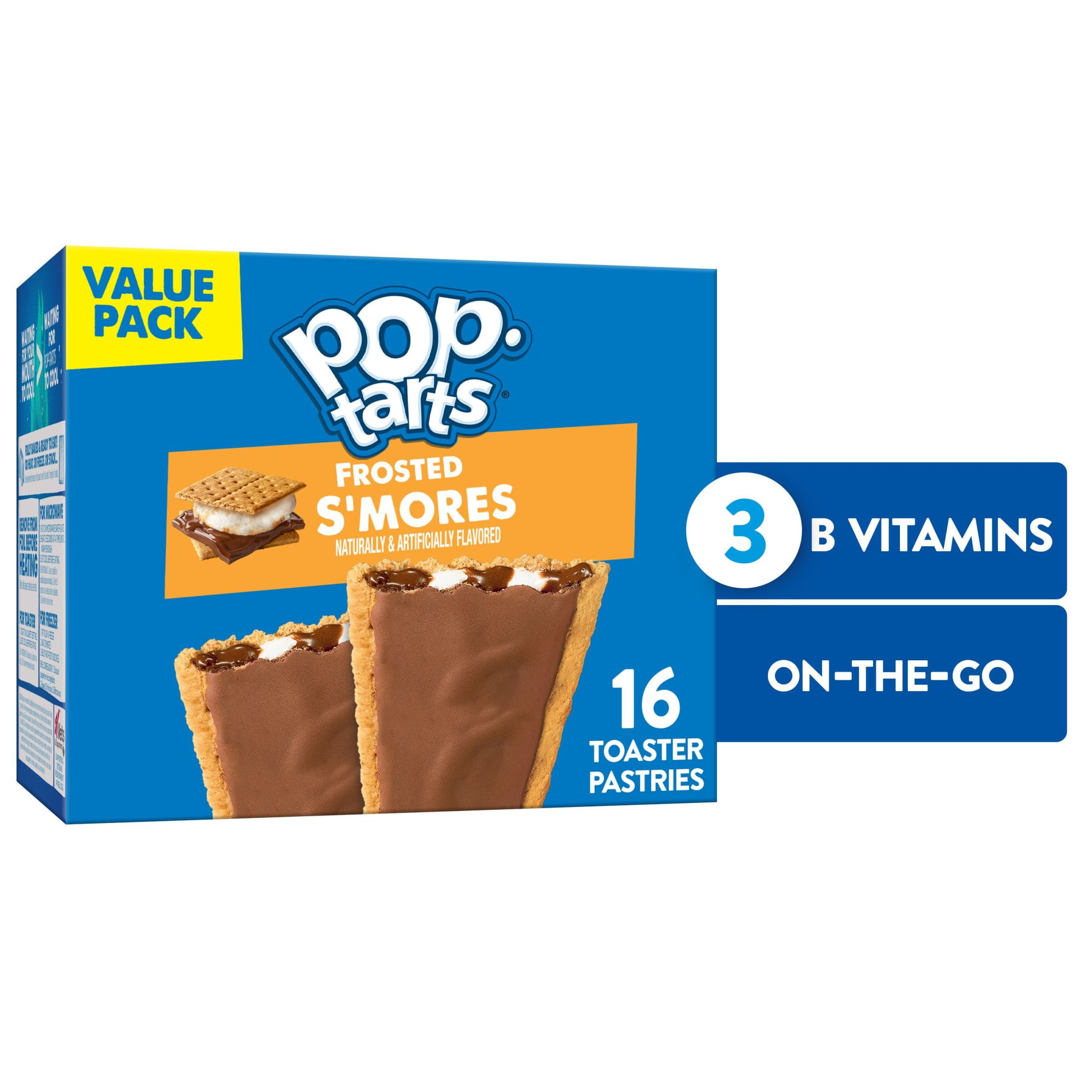 Pop-Tarts Toaster Pastries, Frosted S'mores, 16 Ct, 27 Oz, Box