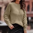 thumbnail image 5 of IROINNID Reduced Womens Sweater Round Neckline Pullover Sweater Solid Color Leisure Mid-Length Long Sleeve Autumn and Winter Warm Threaded Sweater, 5 of 6