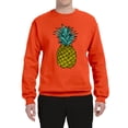thumbnail image 2 of Wild Bobby, Trendy Tropical Pineapple, Fashion, Unisex Crewneck Graphic Sweatshirt, Orange, Small, 2 of 4