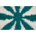 thumbnail image 4 of Mainstays Bright Eyed Suzy Polypropylene Teal/White Indoor Area Rug, 5' x 7', 4 of 6