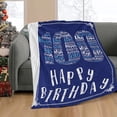 thumbnail image 5 of 100th Birthday Gifts for Men, Happy 100th Birthday Gift Blanket,Blankets, Best Gifts for 100th Birthday Decorations, 100 Years Old Birthday Gift for Parents Husband Grandfather, Navy(30"x40"), 5 of 7
