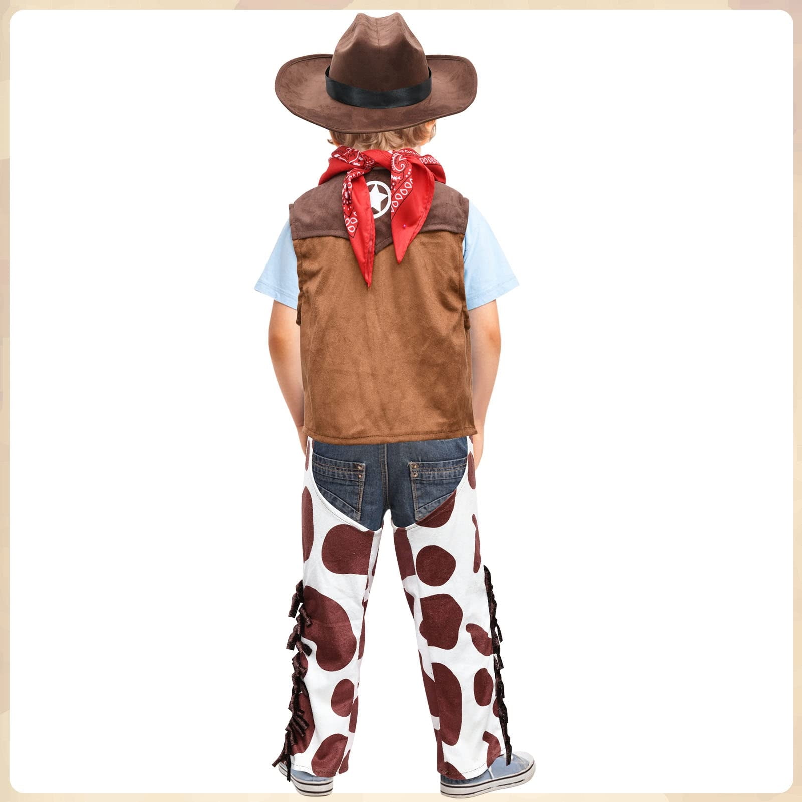 Buy Spooktacular Creations Cowboy Costume Deluxe Set for Kids Halloween  Party Dress Up,Role Play and Cosplay (S(5-7yr)) Brown Online at Low Prices  in India 