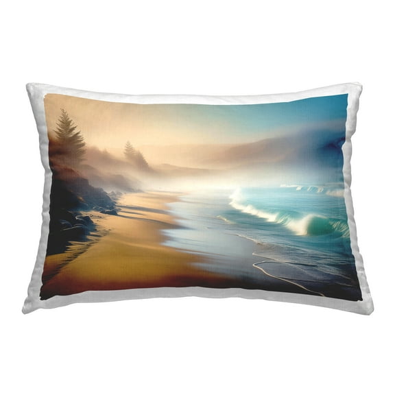 Stupell Industries Smooth Beach Tide Decorative Printed Throw Pillow Design by Noah Bay.