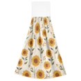 thumbnail image 7 of Yayeee Kitchen Hanging Hand Towels Set of 2 with Loop Bathroom Absorbent Tie Towel, Beige Sunflower Pattern, 7 of 7
