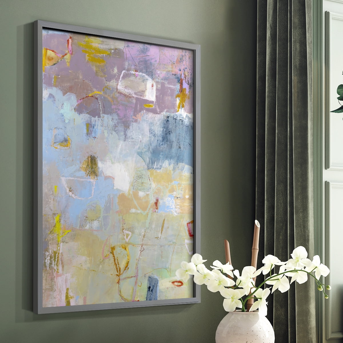 Whilst I Framed Print in Gray Solid Wood 8 x 10 Framed Print