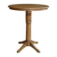 thumbnail image 5 of 36" Solid Wood Round Top Pedestal Table - 28.9"H - Pecan, 5 of 50