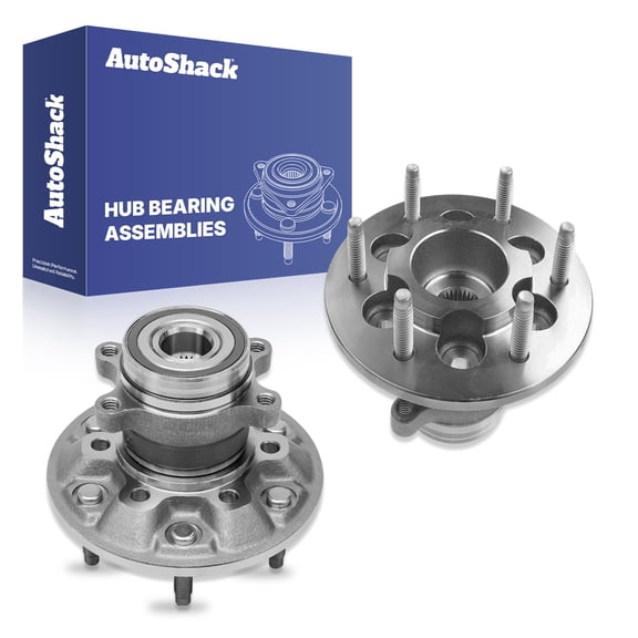 AutoShack Front Wheel Hub Bearing Assemblies - Driver and Passenger Side for Chevrolet & GMC, Colorado 2009-2012 Canyon 2009-2012, 4WD L4 2.9L L5 3.7L V8 5.3L - 6-Lug, With ABS