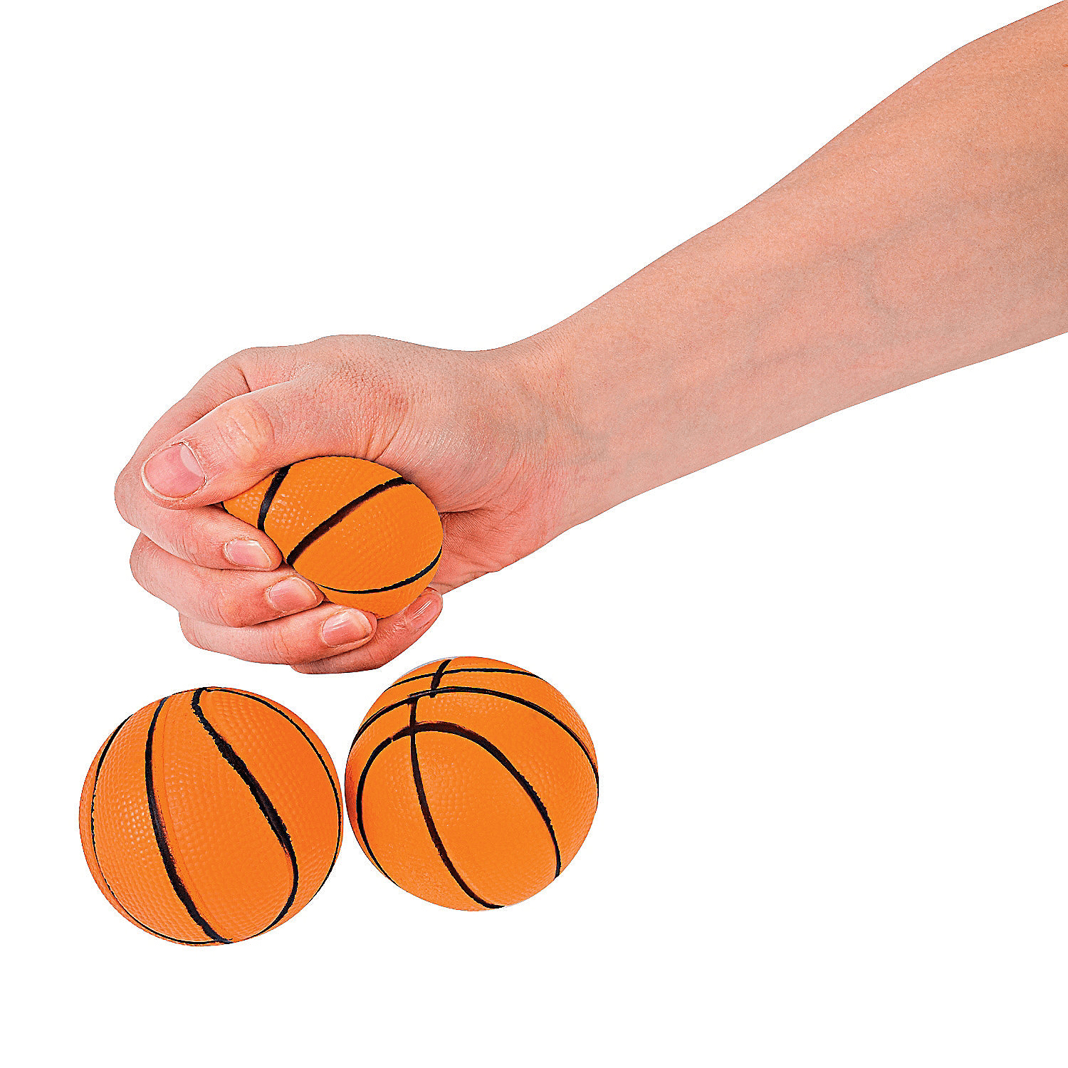 Stress Balls Realistic Basketball Sport - Party Favors - 12 Pieces