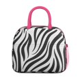 thumbnail image 2 of Insulated Lunch Bag for Women, Floral Print Oxford Fabric Lunch Box, Leakproof Thermal Cooler Tote for Work, School & Picnic, Leopard Animal Print, 2 of 5