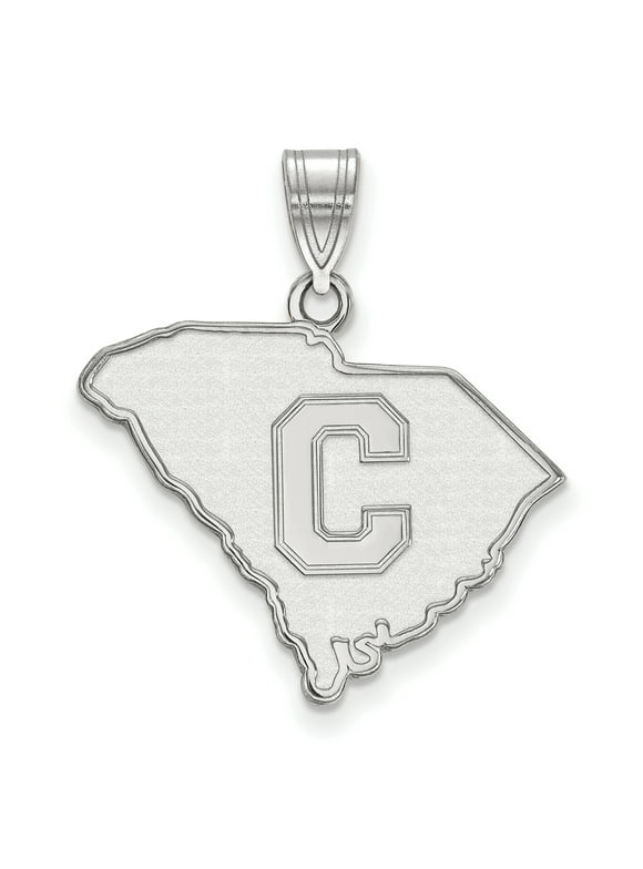 Sterling Silver Official Licensed Collegiate The Citadel Large Pendant
