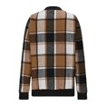 thumbnail image 6 of Yokua Women's Casual Zip Up Bomber Jacket Coat Lightweight Plaid-print Outwear Tops Windbreaker with Pocket, 6 of 8