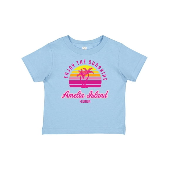 Inktastic Summer Enjoy the Sunshine Amelia Island Florida in Pink Boys or Girls Baby T-Shirt