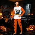 thumbnail image 5 of Halloween Pajamas, Halloween Matching Family Pajamas Deep Orange Witch Print Long Sleeve 2 Piece Pajama Set Rich Sleepwear Nightwear Loungewear Spooky Season Photos, 5 of 5