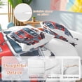 thumbnail image 2 of Queen 4 Piece Bedding Set Red Fire Truck Cartoon Car Soft Breathable Duvet Cover and Pillowcase, Modern Minimalist Style Duvet Cover Set Bed Sheets for Bedroom Dormitory Guest Room, 2 of 9