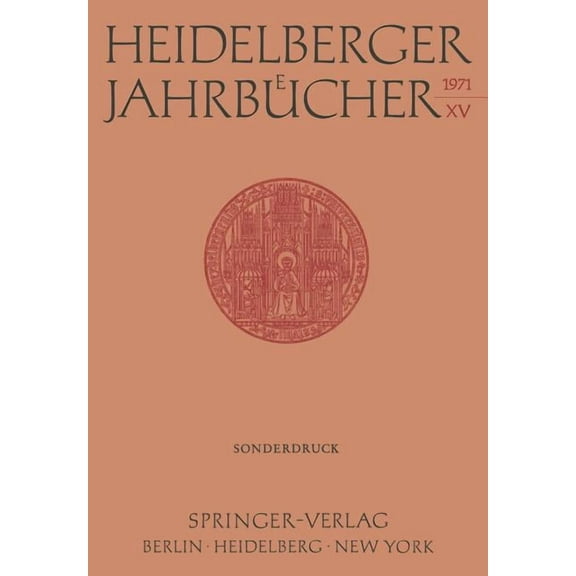 Heidelberger Jahrbücher Heidelberger Jahrbücher, Book 15, (Paperback)