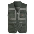 thumbnail image 2 of Veste Sans Manches Cargo Décontractée pour Homme, Plein Air, Travail, Pêche, Voyage, Photo, Poches, Chandail Imperméable, Veste Imperméable pour Homme, Doudounes Isolées, Vestes pour Papa, Manteau Drift, Imperméables pour Homme avec Capuche O, 2 of 4