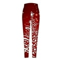 thumbnail image 4 of AOOCHASLIY Womens Christmas Pants Womens Fashion Casual Printed Tight Leggings High Waist Long Pants, 4 of 5