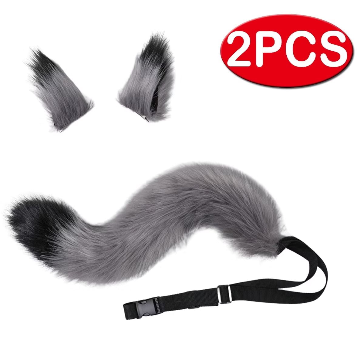 Ears Headband Black, S 3Pcs Hǎndcǘffs Halloween Party Toys Role Play B-ütt P-l-ǔ-g Fox Tail 