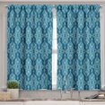 thumbnail image 2 of Ambesonne Spanish Tile Valance & Curtain, Boho Repeating Floral, 55"x24", Orange Sea Blue and Turquoise, 2 of 7