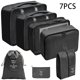 thumbnail image 1 of Juego de bolsa de almacenamiento de viaje, juego de diez piezas, artículos de tocador, cosméticos, bolsa de almacenamiento de ropa, juego de bolsa de clasificación portátil de gran capacidad de viaje, 1 of 5