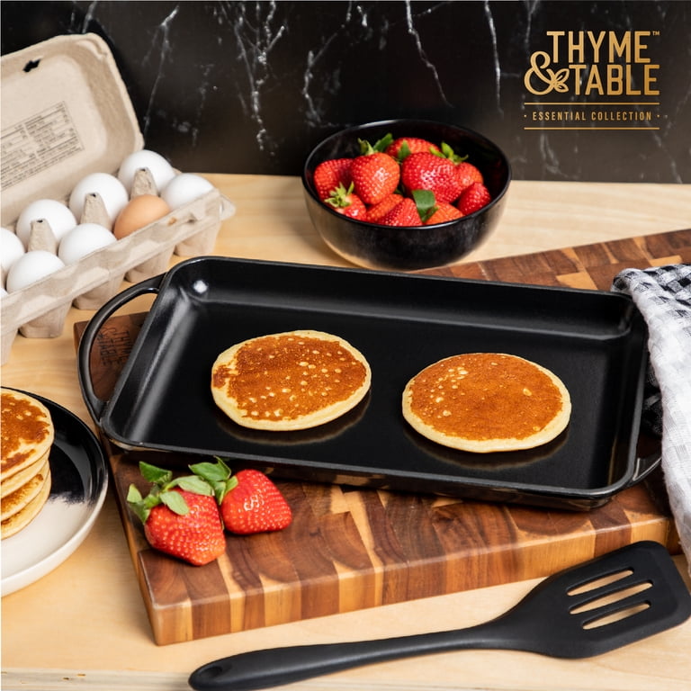 Thyme and Table 11" Square Enameled Cast Iron Griddle photo 5