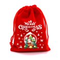 thumbnail image 3 of Christmas Gift Bags Christmas Drawstring Gift Bags Red Green Mini Velvet Pouches for Candy Coins Jewelry Xmas Treat Sacks for Party Favors Wrapping Kids Friends Coworkers,F, 3 of 5