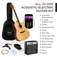 thumbnail image 4 of Best Choice Products Beginner Acoustic Electric Guitar Starter Set 41in w/ Wood Cutaway Design, Gig Bag - Natural, 4 of 9