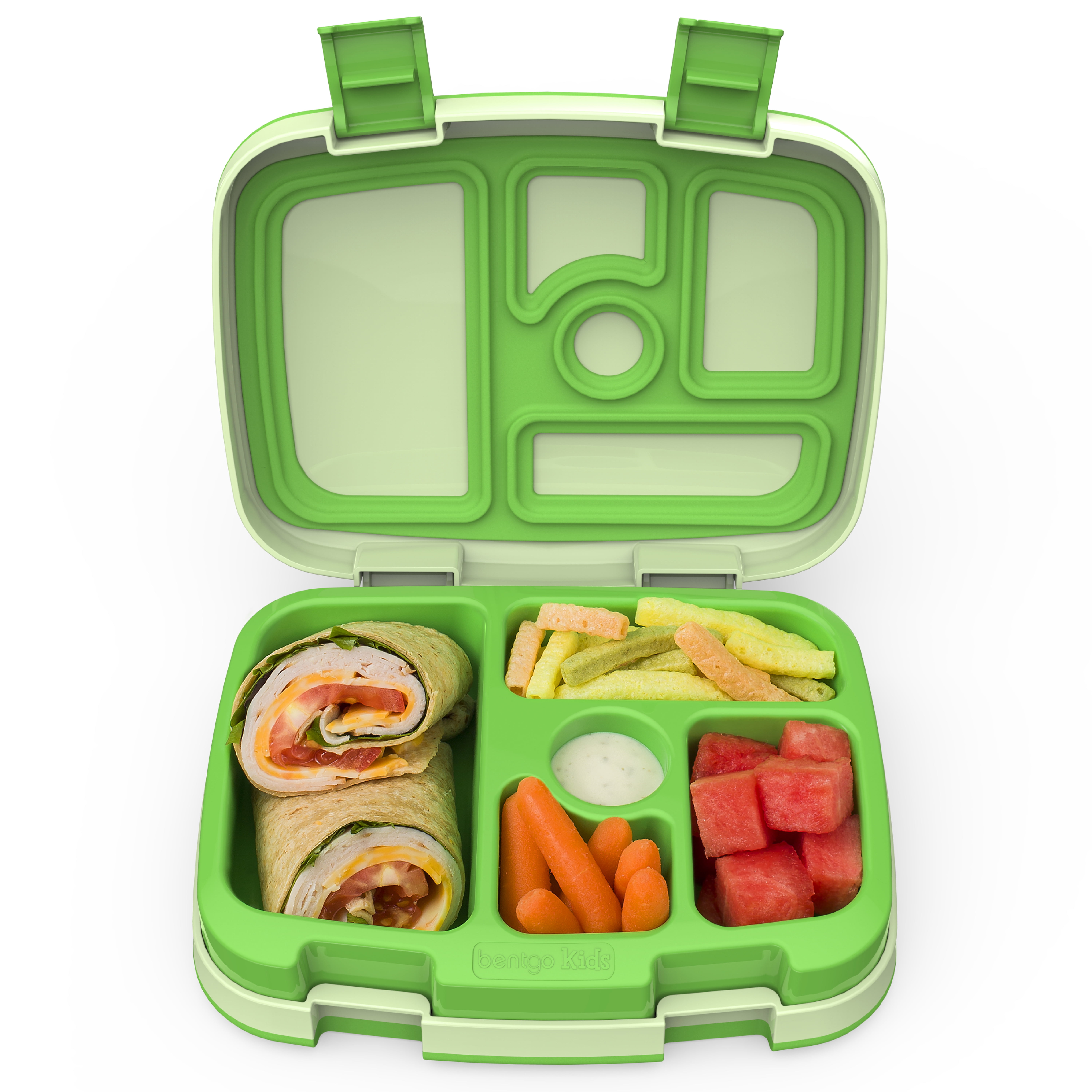 niettemin Wereldvenster hoed Bentgo Leak-Proof 5-Compartment Bento-Style Lunch Box, Kids, Green -  Walmart.com
