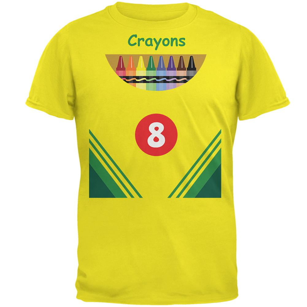 Old Glory Halloween Crayon Box Costume Mens T Shirt Bright Yellow MD