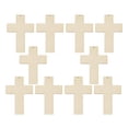 thumbnail image 3 of 10pcs Unfinished Wood Cross Pendant Diy Cross Unpainted Cross Ornament Diy Crafts Making Material, 3 of 5