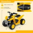 thumbnail image 3 of Gymax CAT Licensed Kids Ride on ATV w/ Horn Sound LED Headlight Foot Pedal, 3 of 10